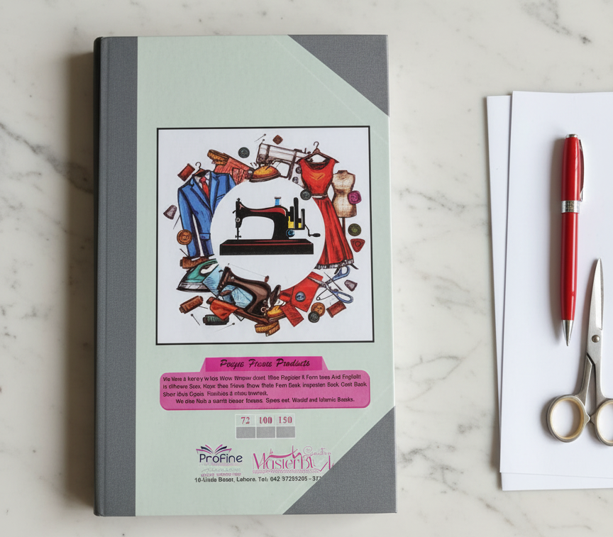 Hardcover Tailor Register Customer Naap – 150 Pages Project Book for Tailoring Records