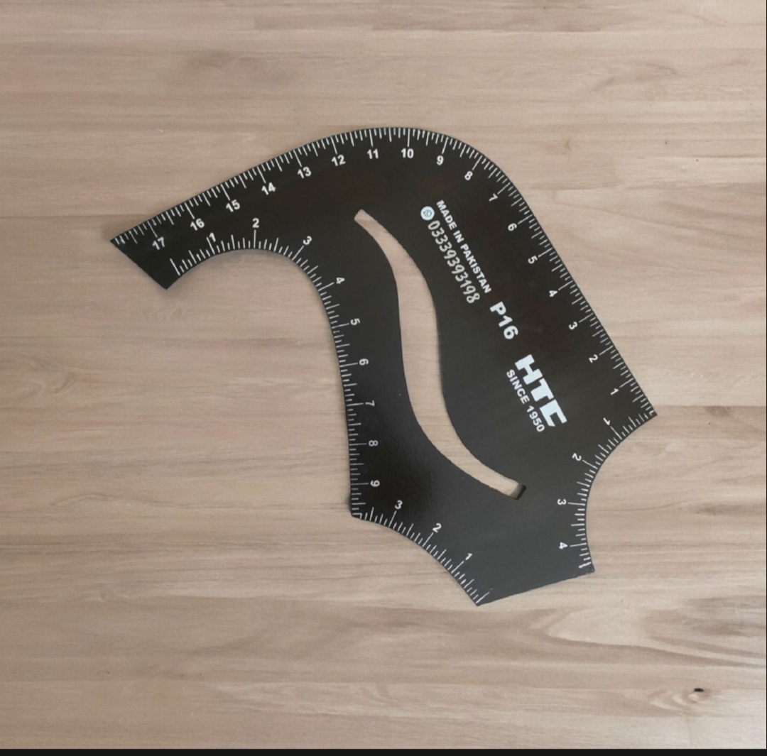 Shirt Ruler Guide Multi-Curve Scale | Armhole & Neckline Drafting β Outflint